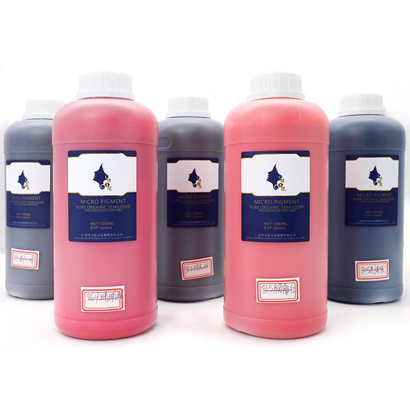 OEM Big Bottle Private label Tattoo Ink Microblade Liquid Permanent Makeup Pigment For Eyebrows Eyelines Lip