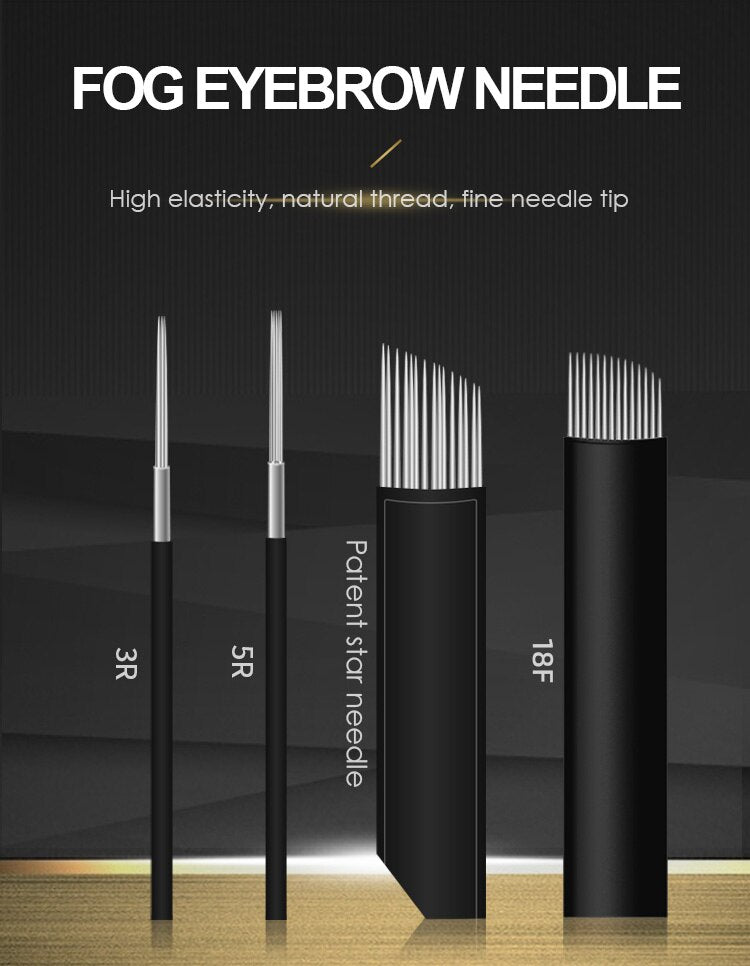 30pcs Microblading Manual Blades Needles Permanent Tattoo Makeup Needle 3R/5R/Patent star needle/18F Manual Eyebrow Blades