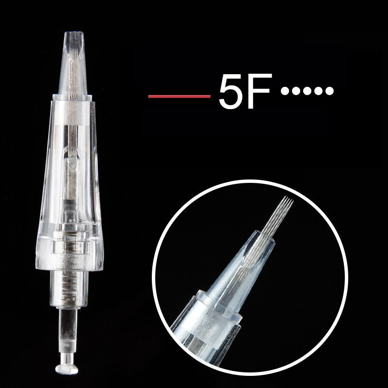 20pcs Disposable Permanent Makeup Cartridge Needles Bayonet Tattoo Derma Pen for permanent makeup Auto Micro tattoo nano needle