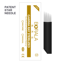 将图片加载到图库查看器，30pcs Microblading Manual Blades Needles Permanent Tattoo Makeup Needle 3R/5R/Patent star needle/18F Manual Eyebrow Blades
