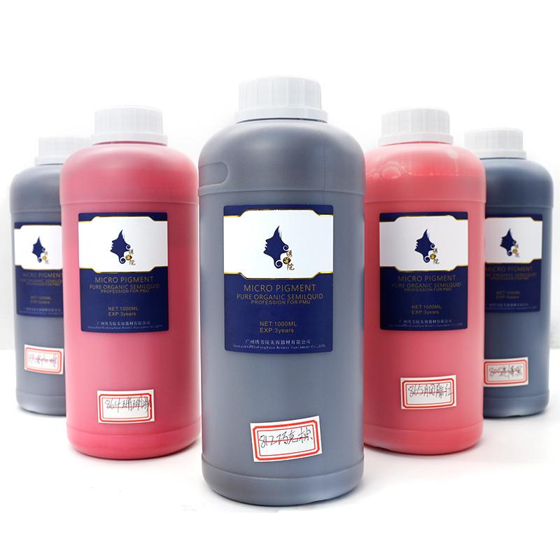 OEM Big Bottle Private label Tattoo Ink Microblade Liquid Permanent Makeup Pigment For Eyebrows Eyelines Lip