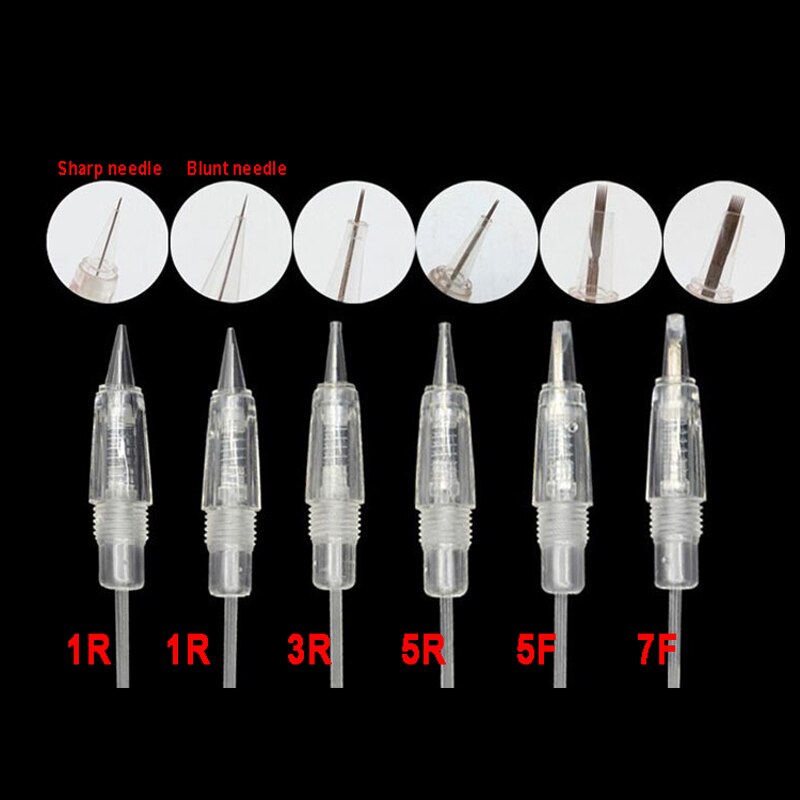 50pcs Hot Permanent makeup Tattoo Cartridge Needles For eyebrow&lips&eyeliner Tattoo Cartridge Machines