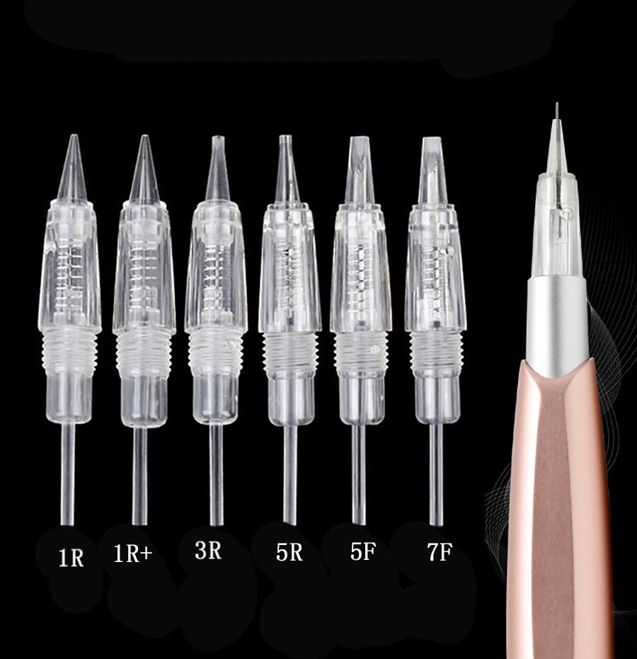 50pcs Hot Permanent makeup Tattoo Cartridge Needles For eyebrow&lips&eyeliner Tattoo Cartridge Machines