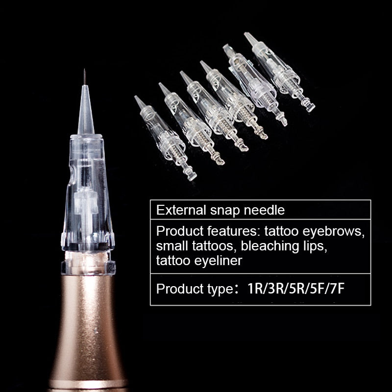 20pcs Disposable Permanent Makeup Cartridge Needles Bayonet Tattoo Derma Pen for permanent makeup Auto Micro tattoo nano needle