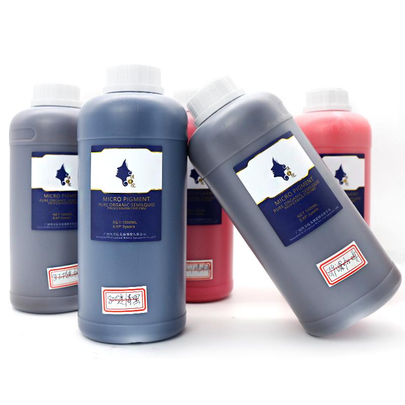 OEM Big Bottle Private label Tattoo Ink Microblade Liquid Permanent Makeup Pigment For Eyebrows Eyelines Lip