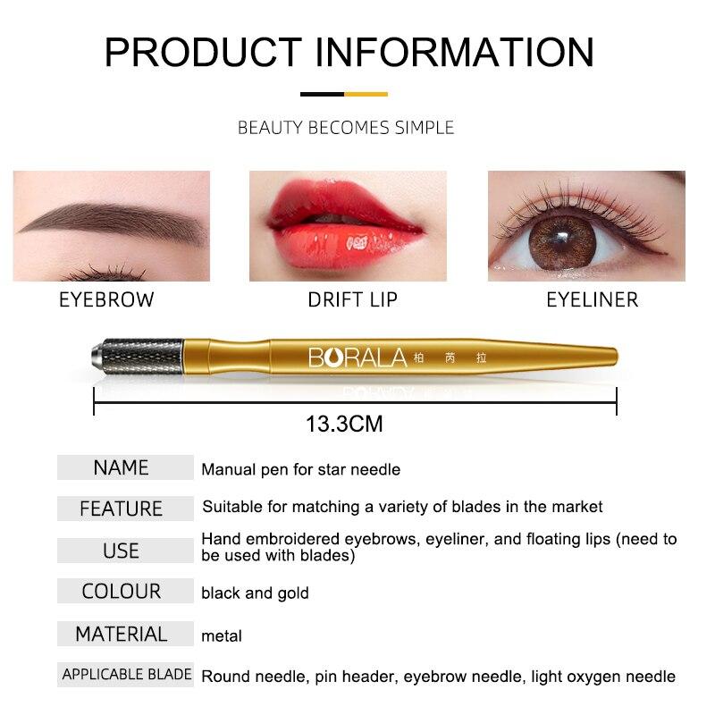 Manual Eyebrow Tattoo starry sky Handmade Pen Permanent Makeup Microblade Embroidery Eyebrow Pen Holder