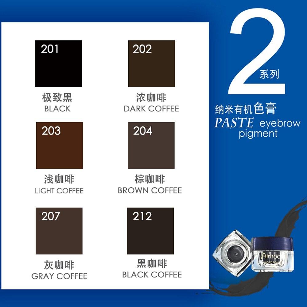 Nano paste Mircoblading Tattoo ink for eyebrow pigment for Tebori/Manual tattoo pigment brown/coffee/chocolate goochie quality