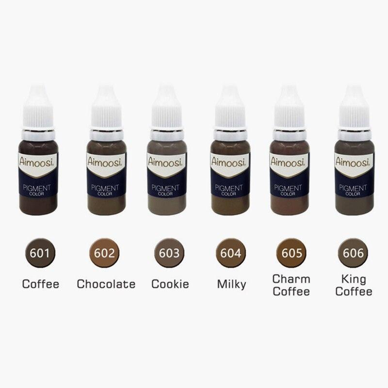 Semi permanent makeup Tattoo ink for eyebrow pigment  Cosmetic Tattoo Microblading&machine tattoo pigment 6pcs/lot