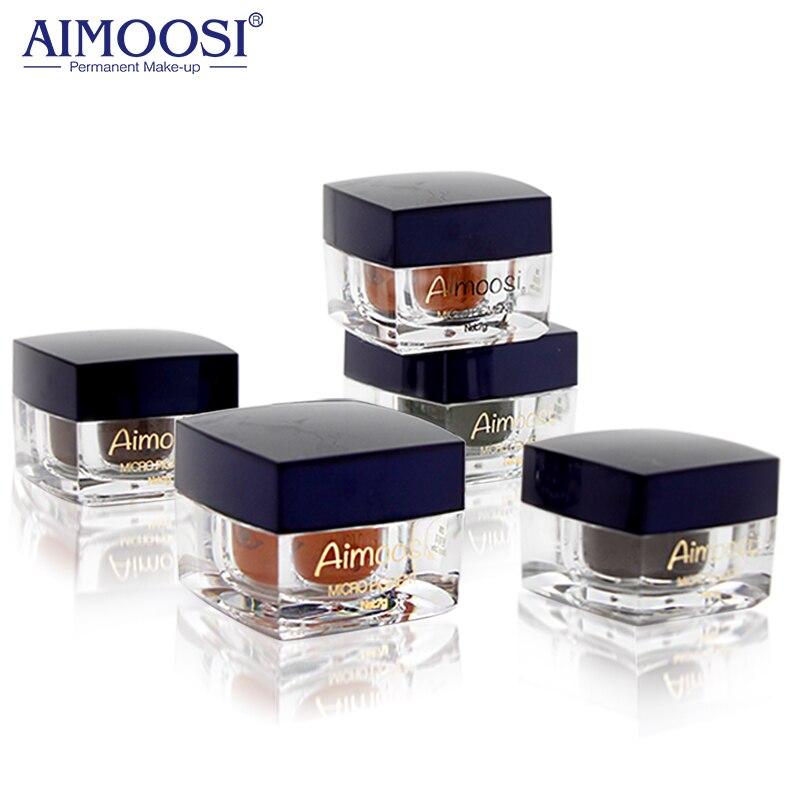 Tattoo ink Pure Plant Color powder mix to Aimoosi Pigment for Permanent makeup for eyebrow eyeliner lip ink 11 colors to choose